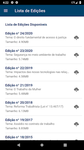 Android application REVISTA DO TRT-2 screenshort