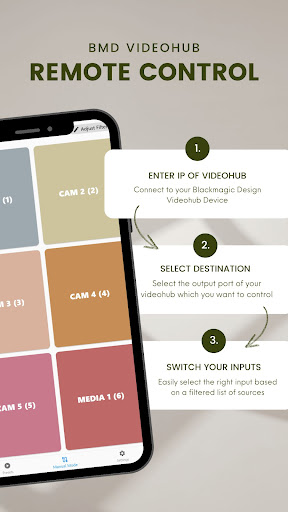 Android application Videohub Control screenshort