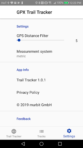GPX Trail Tracker Screen 3