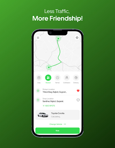 FreeSeaters Taxi Customer Screen 2