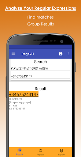 Android application RegexH screenshort