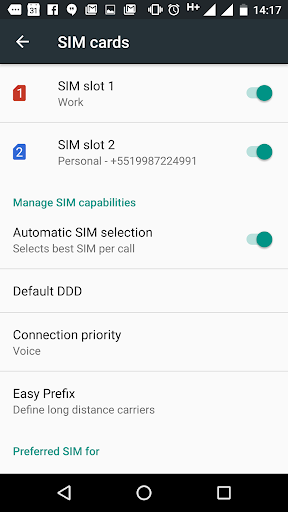 Android application Motorola Easy Prefix screenshort
