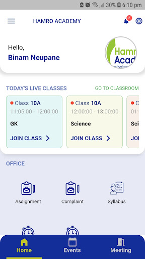 Android application Annal Jyoti School screenshort