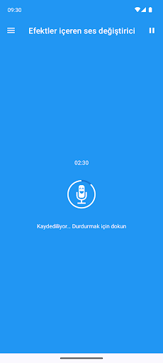 Efektler ile ses değiştirici ekran görüntüsü