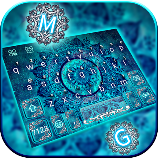 Blue Galaxy Mandala Keyboard T 1.0 Icon
