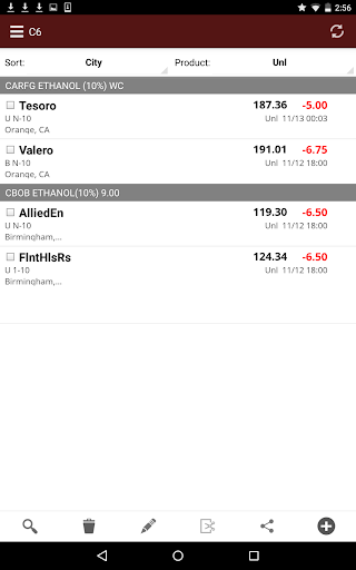 OPIS Mobile Real-Time Racks Screen 2