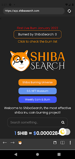 Shiba Search Web Browser Screen 3