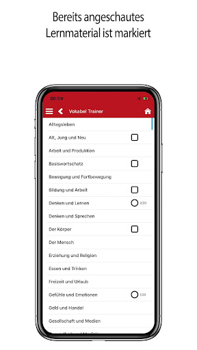 Vokabeltrainer Englisch Screen 2