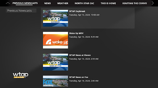 Screenshot of WTAP Now