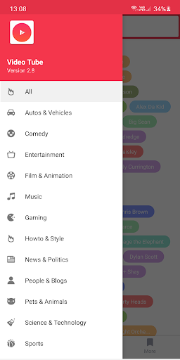 Android application Video Tube screenshort