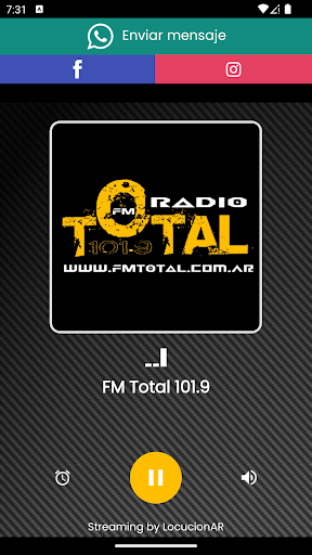 Android application FM Total 101.9 screenshort