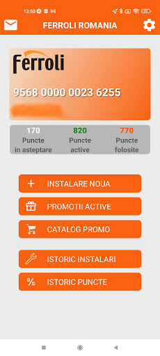 Android application Ferroli Maestro screenshort