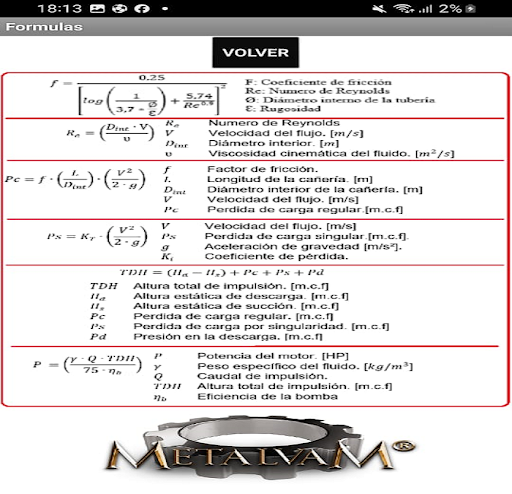 Calculo de Bombas de agua