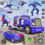 Cover Image of ダウンロード 警察のトラックロボットゲーム–ディノ  APK