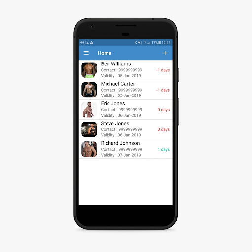 Phyzique Gym Management App Screen 2