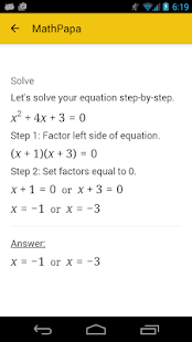 MathPapa - Algebra Calculator Screenshot
