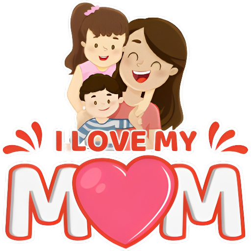 Feliz Día MAMA, Stickers mom logo