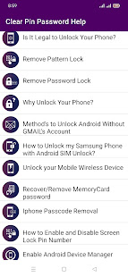 Mobile Password PIN Clear Help 2021 1.2 APK screenshots 1