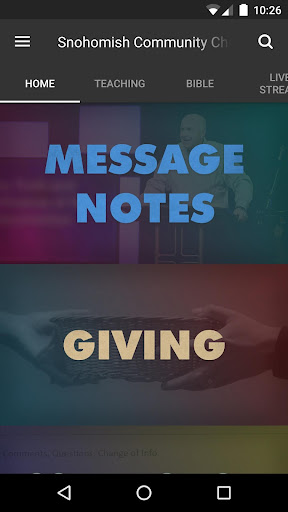 Android application Snohomish Community Church screenshort
