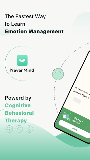 Android application NeverMind - Mental Health CBT screenshort