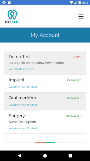 DenTest Dentistry Exam Screen 3