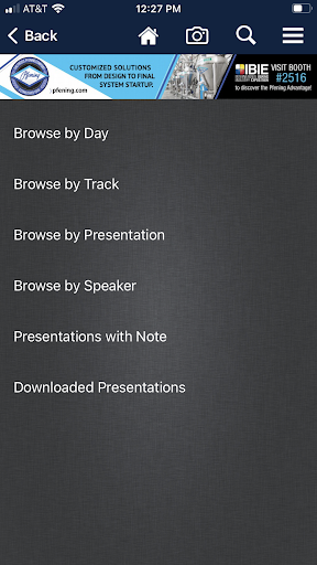 IBIE Events Screen 3