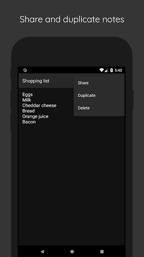 Notes Noir Screen 3