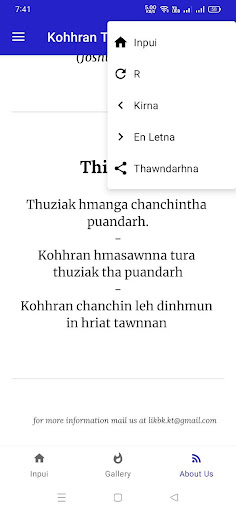 Android application Kohhran Tlangau - LIKBK screenshort