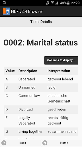 HL7 v2.4 Browser Screenshot