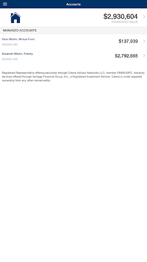 Android application Chladek Wealth screenshort