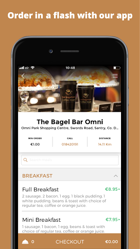 Android application The Bagel Bar screenshort