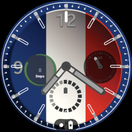 Drapeau de la France au cadran Screen 3