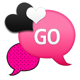 GO SMS - Hot Pink Hearts icon