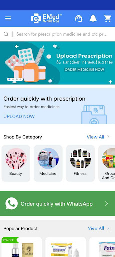 Android application EmedStore - SaaS Pharmacy Demo screenshort