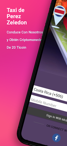 Android application taxi Perez Zeledon screenshort