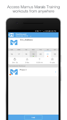 Android application Marnus Marais Training screenshort