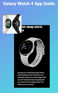 Galaxy Watch 4 App Guide