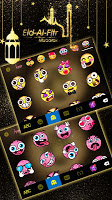 screenshot of Gold Glitter Allah Keyboard Theme