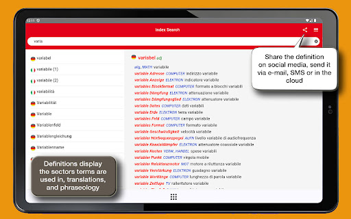 Technical Dictionary DE-IT screenshot 10