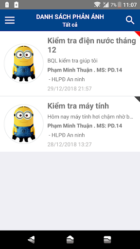 Android application PHU DONG Manager screenshort