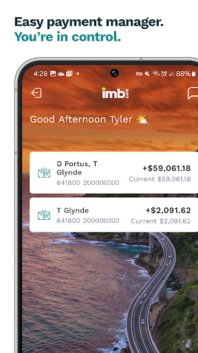Android application IMB Bank Mobile Banking screenshort