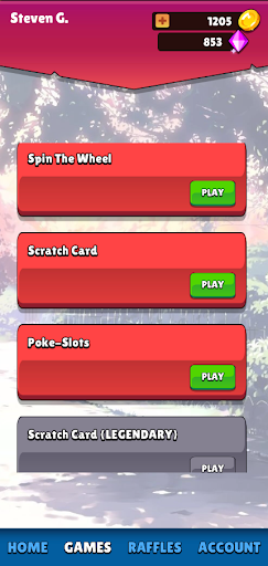 Poke-Raffle Play Games  Win Real Prizes