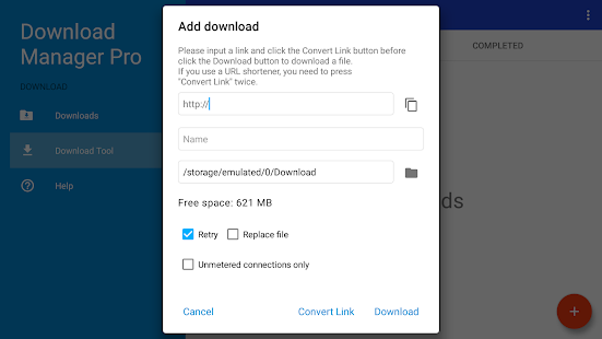 Download Manager Pro Bildschirmfoto