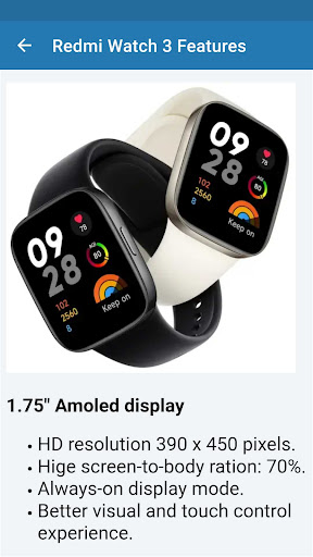 Android application Redmi Watch 3 Guide screenshort
