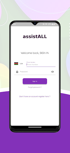 Android application assistALL screenshort