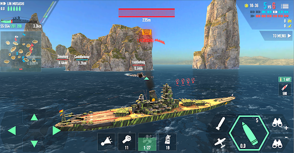 تحميل لعبة Battle of Warships مهكرة كلشي غير محدود 4