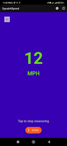 Android application Speaking Speedometer screenshort