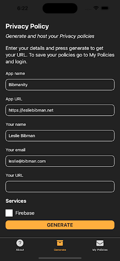 Android application Privacy Policy screenshort