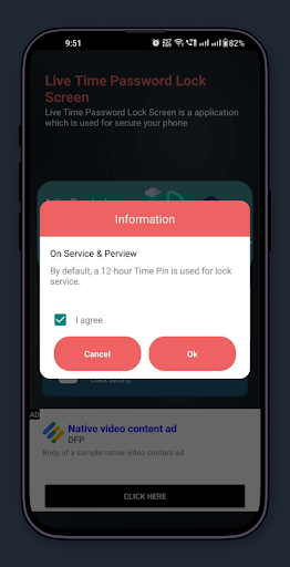 Live Time Password Lock Screen