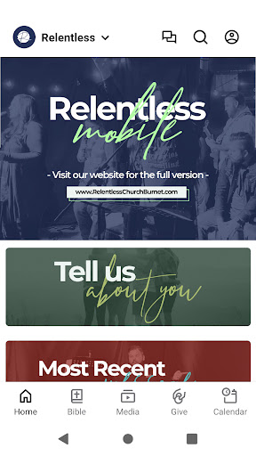 Android application Relentless Church - Burnet, TX screenshort
